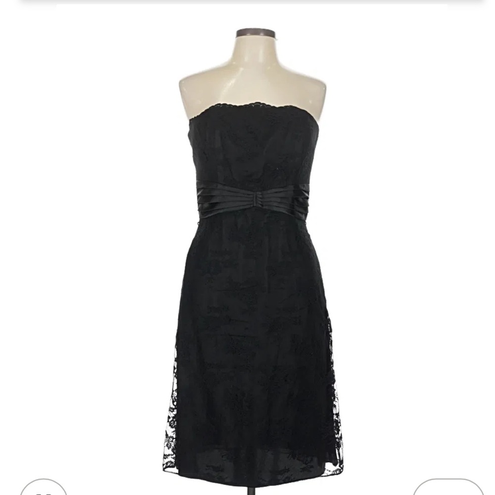 Ladies Black Lace Strapless Dress